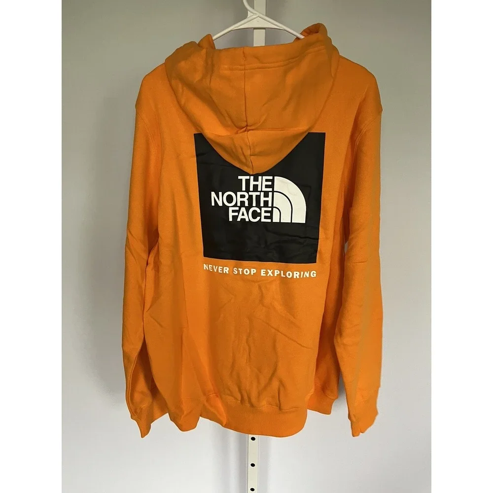 The North Face Men's Box NSE Pullover Hoodie Sweatshirt Cone Orange Size Small S